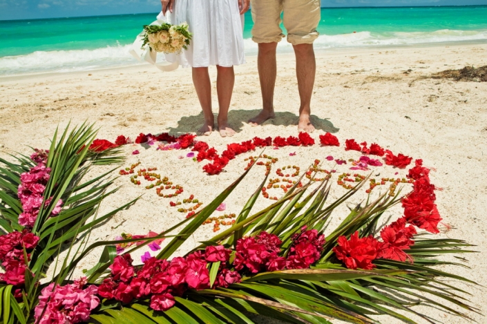 Wedding couple in Caribbean Wedding couple in Caribbean